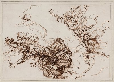 Studies voor de dood van Empedokles door Salvator Rosa